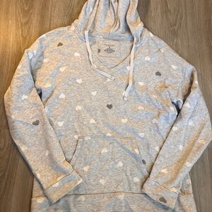 Sonoma Soft Knit Heart Print Hoodie – Women’s [Size]